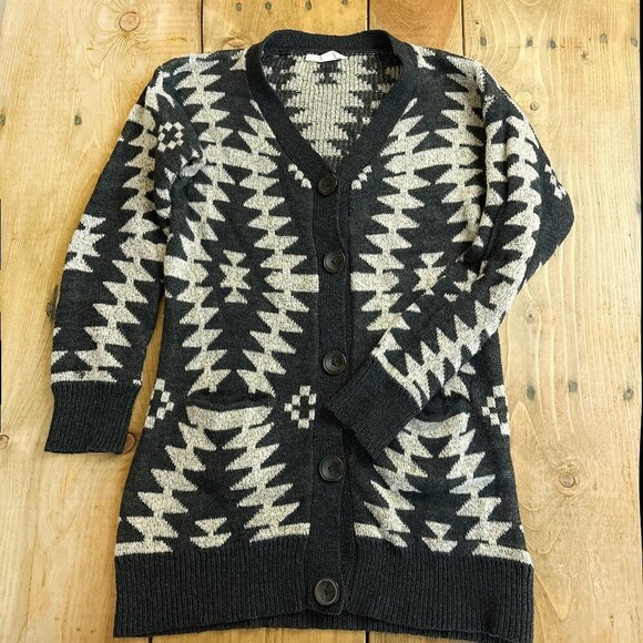 Elodie Mohair Blend Southwestern Sweater M‎ Cardigan - Picture 1 of 7